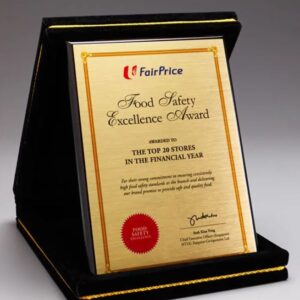 plaque with velvet box